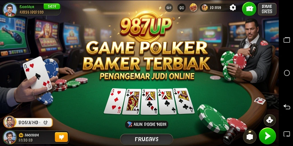 Screenshot gameplay Poker 987UP yang menarik dan mendebarkan.