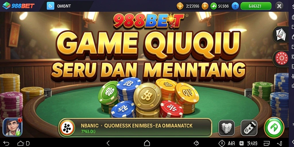 Tampilan gameplay QiuQiu yang menarik di 988BET.