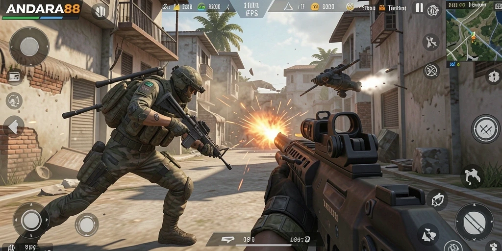 Tampilan Gameplay Epic dari ANDARA88 Dalam Pertarungan FPS