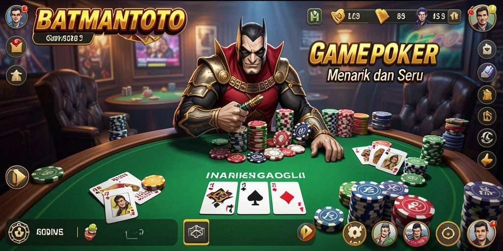 Tampilan gameplay poker yang seru di BATMANTOTO.