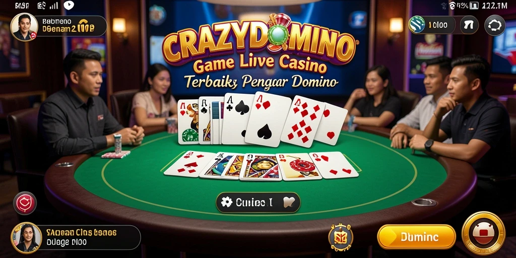 Gameplay langsung yang mendebarkan di CRAZYDOMINO.