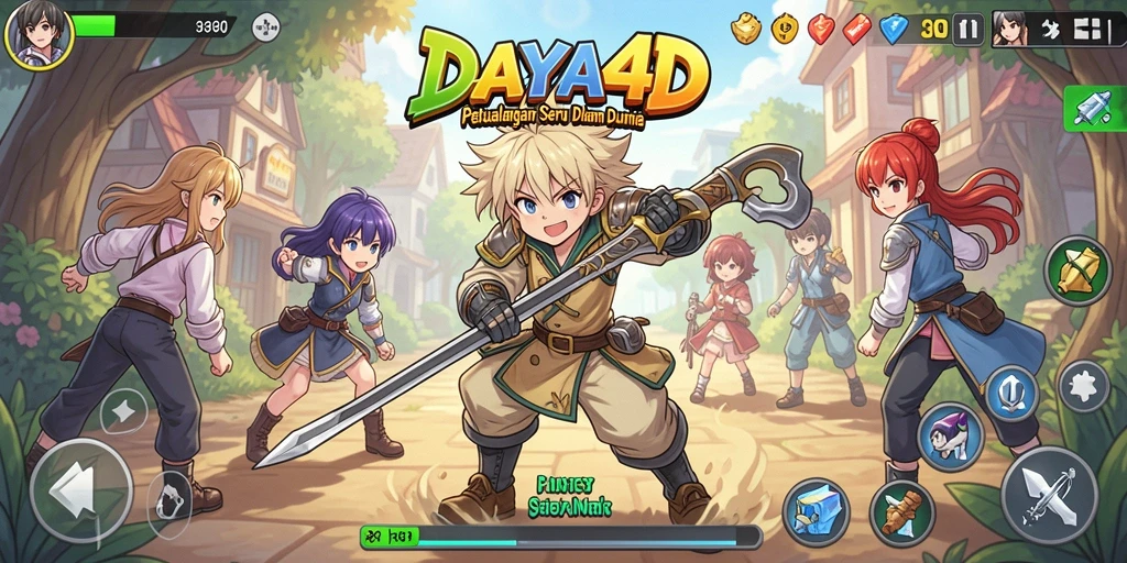 Gameplay menarik dari DAYA4D yang penuh warna dan karakter anime.