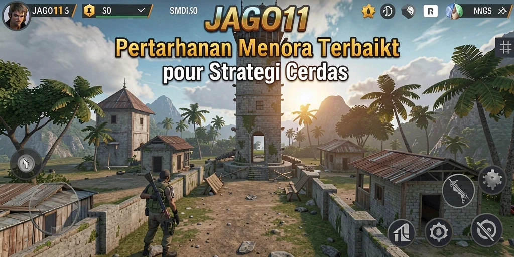 Screenshot JAGO11 menampilkan aksi mendebarkan dalam gameplay Tower Defense.