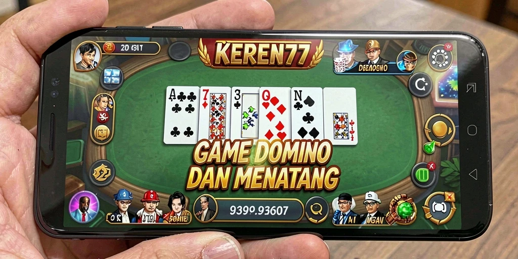 Tampilan gameplay Domino yang menarik di KEREN77.