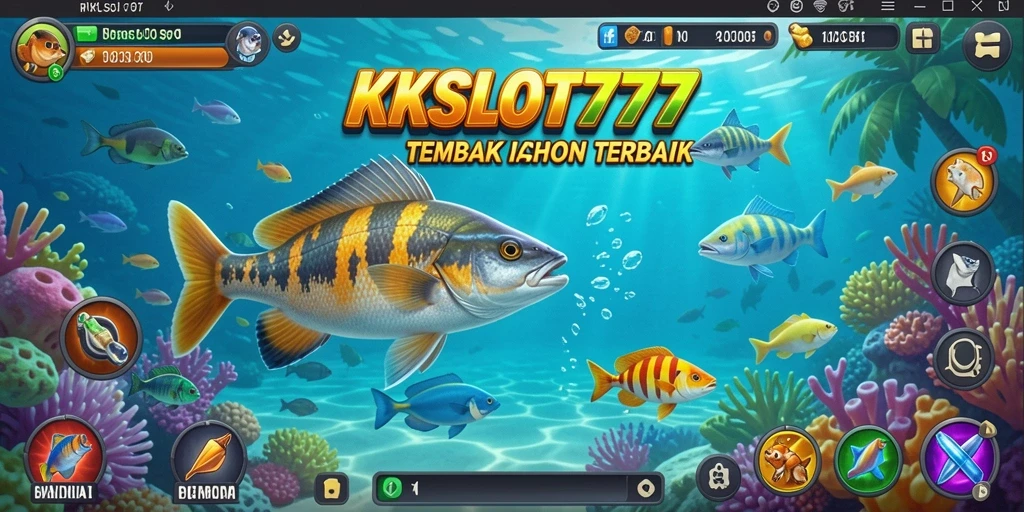 Screenshot KKSLOT777 menampilkan gameplay seru Tembak Ikan.