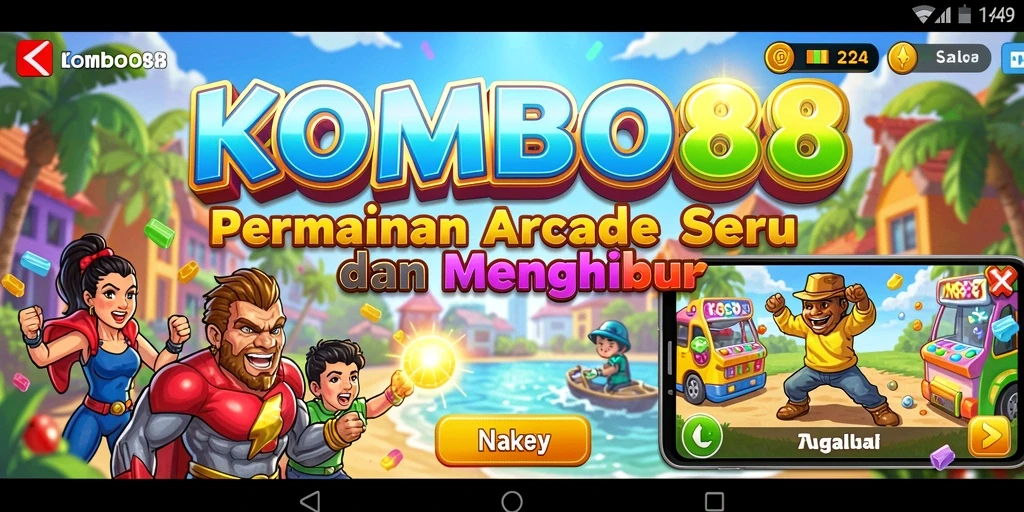 Screenshot gameplay KOMBO88 menampilkan aksi seru dalam permainan Arcade.