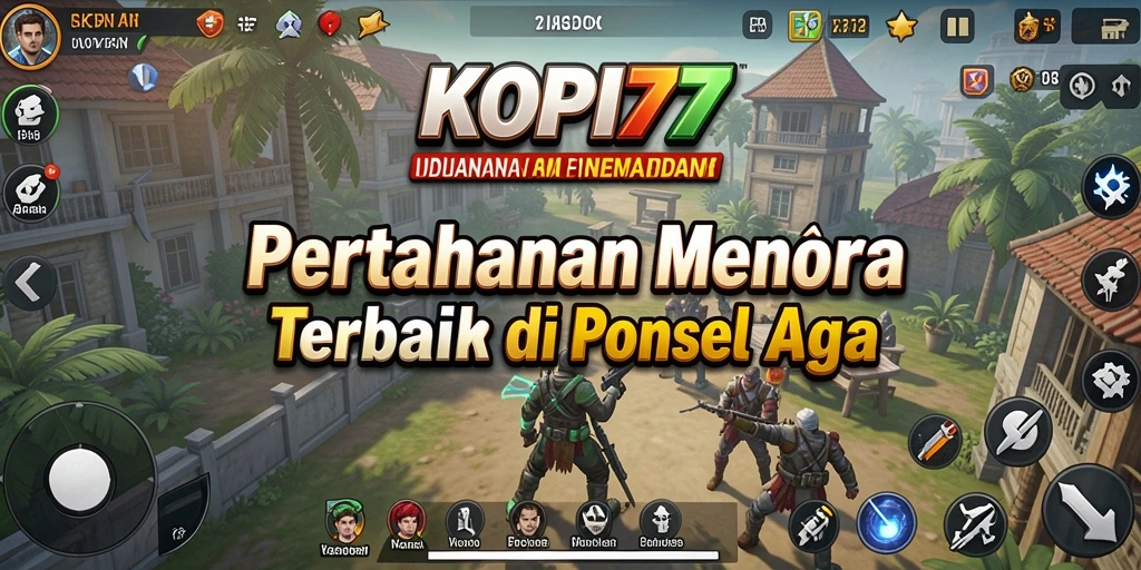 Screenshot gameplay KOPI77 menampilkan strategi pertahanan menara yang intens.