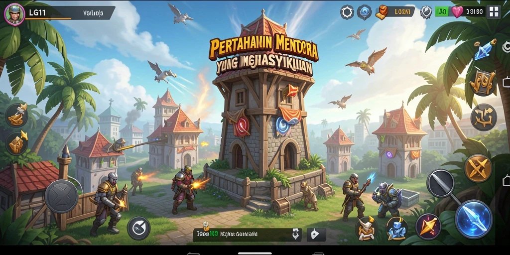 Tampilan gameplay LG111 menampilkan aksi menara pertahanan yang mendebarkan.