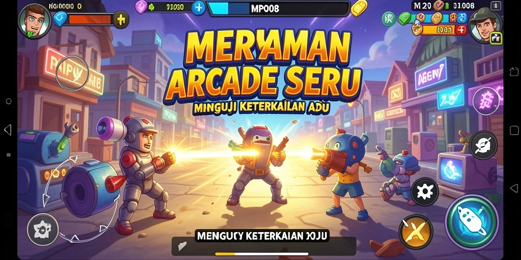 Screenshot MPO08 menampilkan aksi seru gameplay Arcade yang mendebarkan.