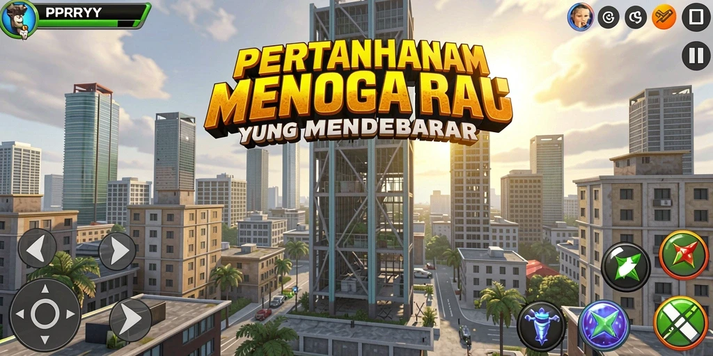 Screenshot gameplay PPRRYY menampilkan aksi seru dalam Tower Defense.