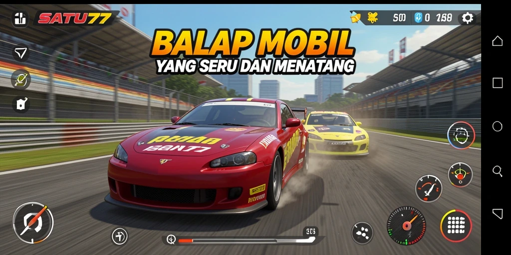 Gameplay seru SATU77 dengan aksi balap yang menegangkan.