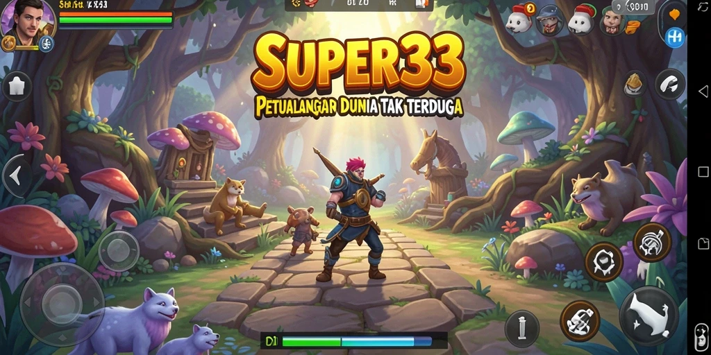 Tangkapan layar gameplay SUPER33 yang mendebarkan dan penuh aksi.