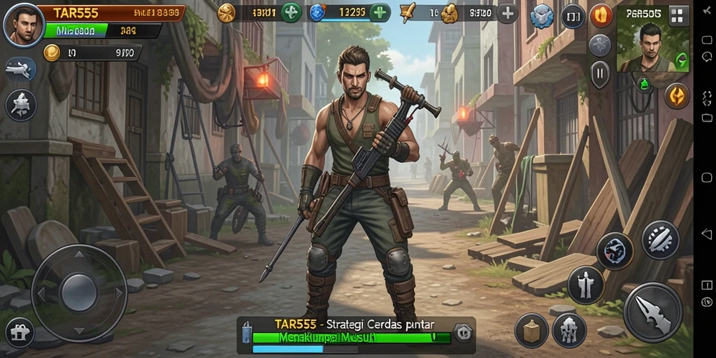 Gameplay menaklukkan musuh dengan strategi yang cerdas.