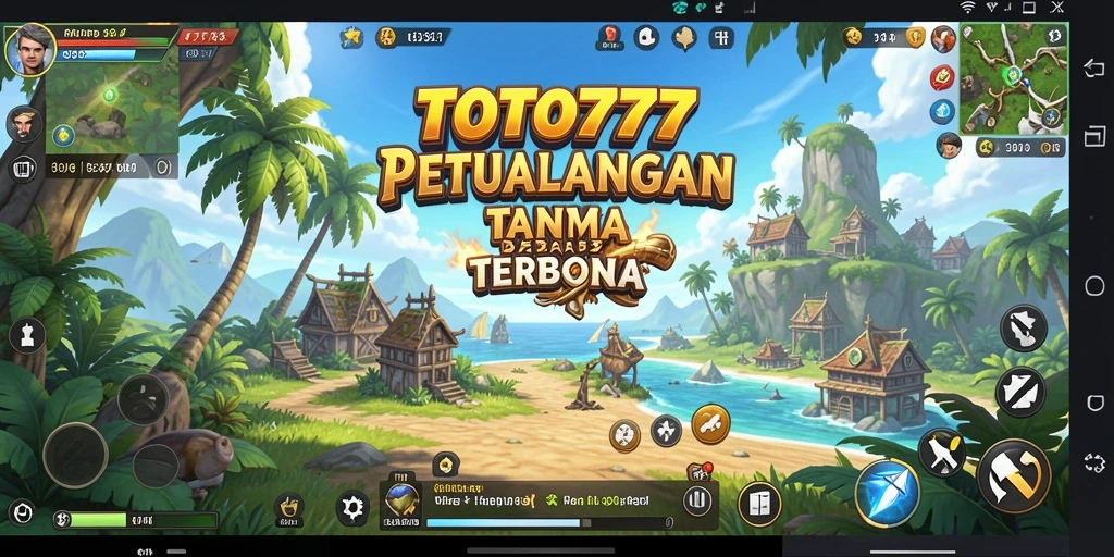 Tangkapan layar menunjukkan momen epik penjelajahan dalam dunia terbuka TOTO777.