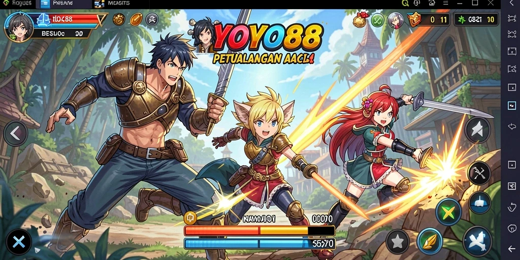 Tampilan gameplay seru dari game Anime YOYO88.
